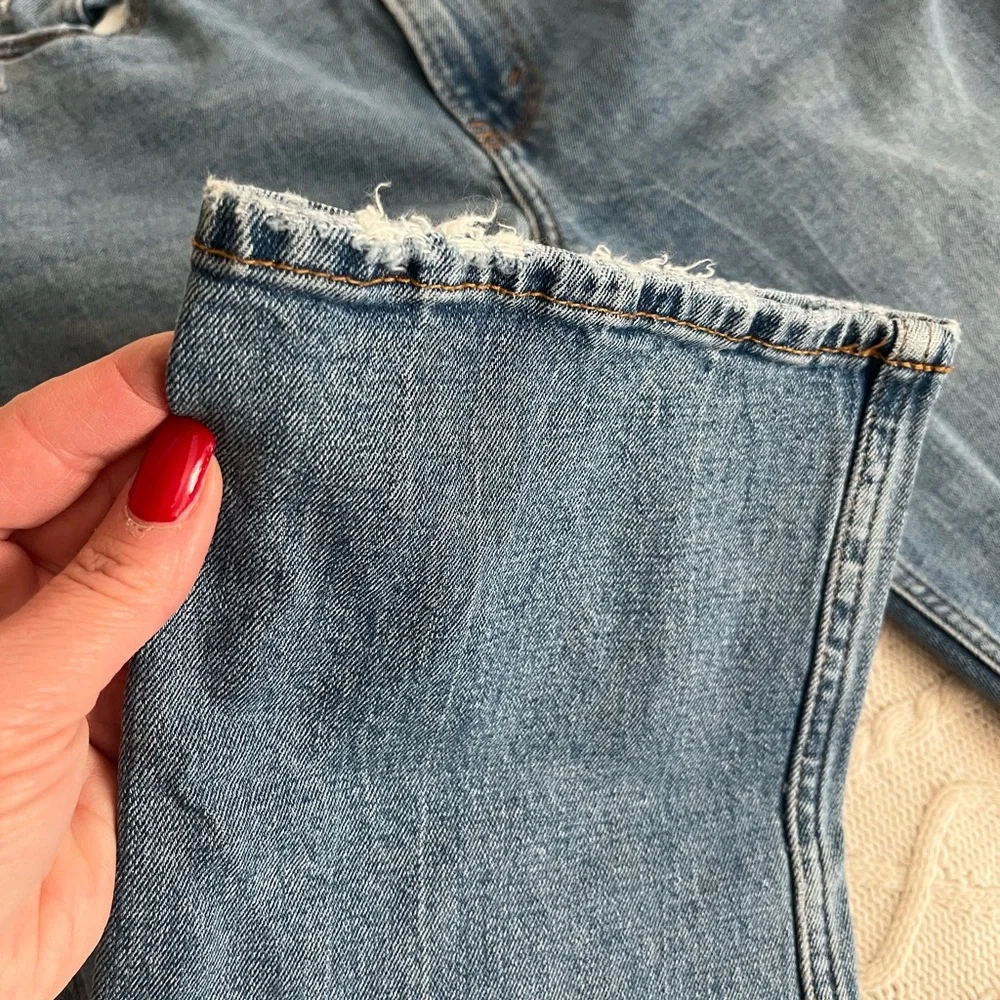 Abercrombie & Fitch Distressed Ankle  Straight Hi-Rise Jeans Women’s Size 2 - Picture 10 of 16